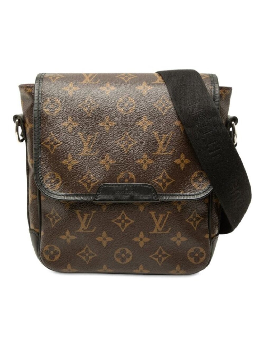 Louis Vuitton Monogram Macassar Bath PM Crossbody Shoulder Bag Brown Black